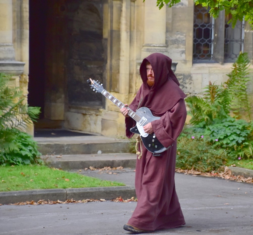 guitar playing monk