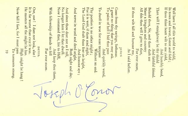 Joseph O'Conor autograph